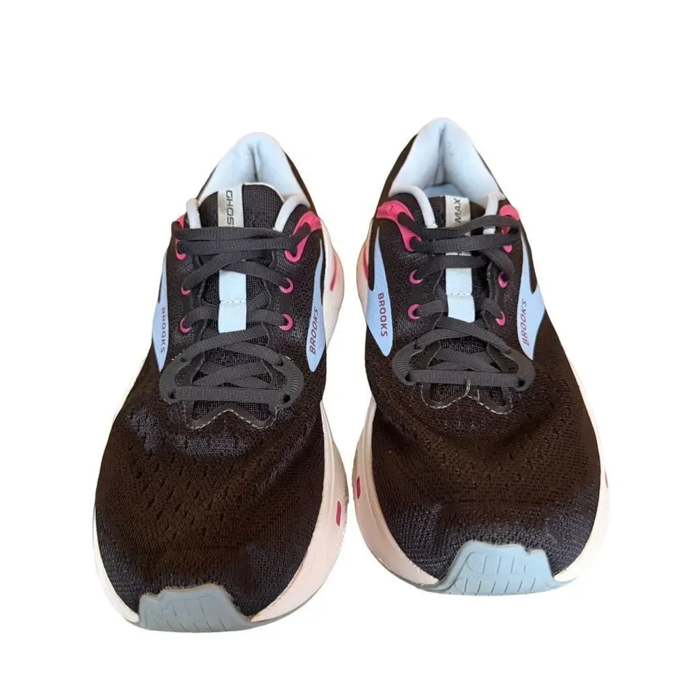Brooks ghost max Women's Athletic Shoes - Black, Pink, and Blue size 10